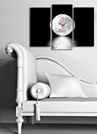 Wallity Conjunto de 3 Relojes de Pared de Lienzo Decorativo Multicolor